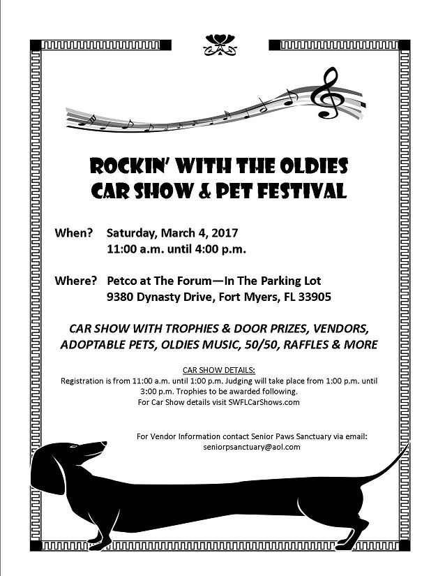 Rockin' With The Oldies Car Show & Pet Festival @ Petco @ The Forum | Fort Myers | Florida | United States